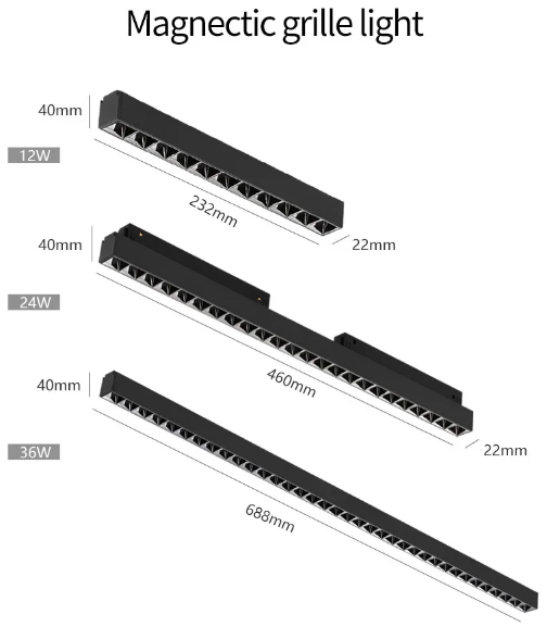 22 series magnetic grille light